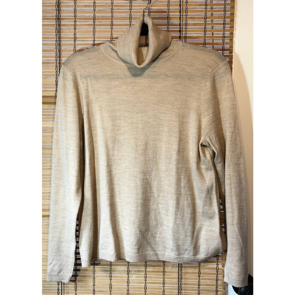 Pendleton Woolen Mills wool heather tan turtleneck sweater NWT